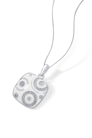 Nipura 925 Sterling Silver Enamel Pearly Pendant