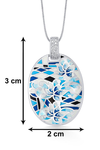 Nipura 925 Sterling Silver Blue Enamel Belle Etoile Migration Pendant