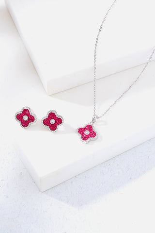 Nipura 925 Silver Pink Cornus Zircon Pendant| Sterling silver | Invisible set jewelry| 925 silver colour crystal necklace for women |Fashionable modern jewelry