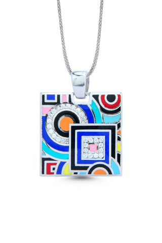 Nipura 925 Sterling Silver Infinity Puzzle Enamel Pendant(without chain)