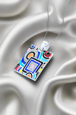 Nipura 925 Sterling Silver Infinity Puzzle Enamel Pendant(without chain)