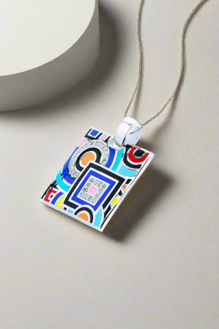 Nipura 925 Sterling Silver Infinity Puzzle Enamel Pendant(without chain)