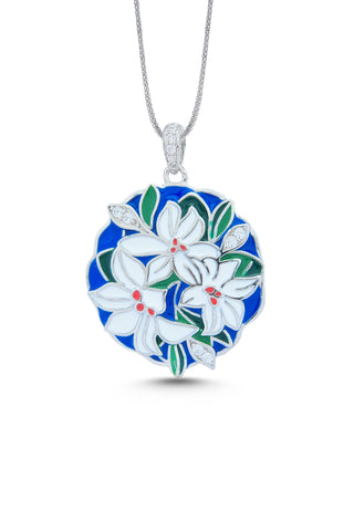 Nipura 925 Sterling Silver Casablanca Enamel Pendant(without chain)