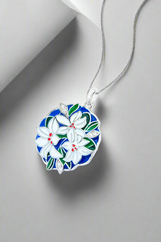 Nipura 925 Sterling Silver Casablanca Enamel Pendant(without chain)