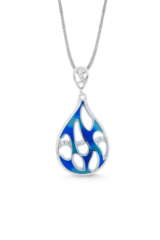 Nipura 925 Sterling Silver Ocean Bed Enamel Pendant(without chain)