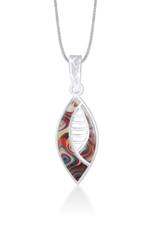 Nipura 925 Sterling Silver Modern Marquise Shape Pendant