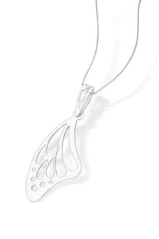 Nipura 925 Sterling Silver Butterfly Laser-cut Pendant(without chain)