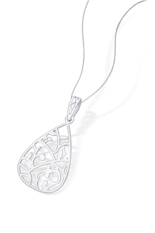 Nipura 925 Sterling Silver Floral Laser-cut Pendant (Seperate chain)