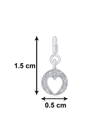 Nipura 925 Sterling Silver Hollow Heart Charm Pendant