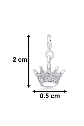 Nipura 925 Sterling Silver Zircon Crown Charm Pendant