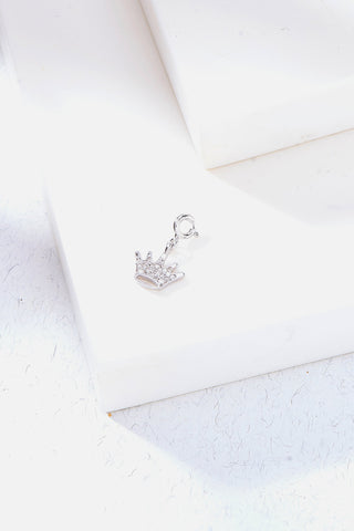 Nipura 925 Sterling Silver Zircon Crown Charm Pendant