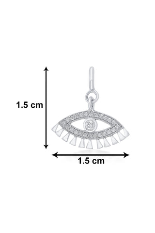 Nipura 925 Sterling Silver Zircon Eye Charm Pendant(without chain)