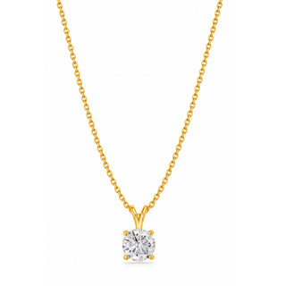 925 Sterling Silver CZ Solitaire Pendant | Minimalist Jewelry Gift without Chain