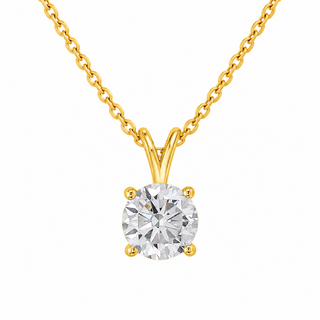 925 Sterling Silver CZ Solitaire Pendant | Minimalist Jewelry Gift without Chain