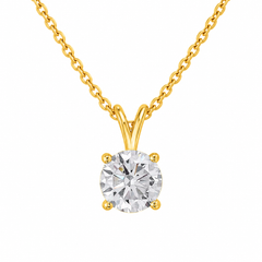 925 Sterling Silver CZ Solitaire Pendant | Minimalist Jewelry Gift without Chain