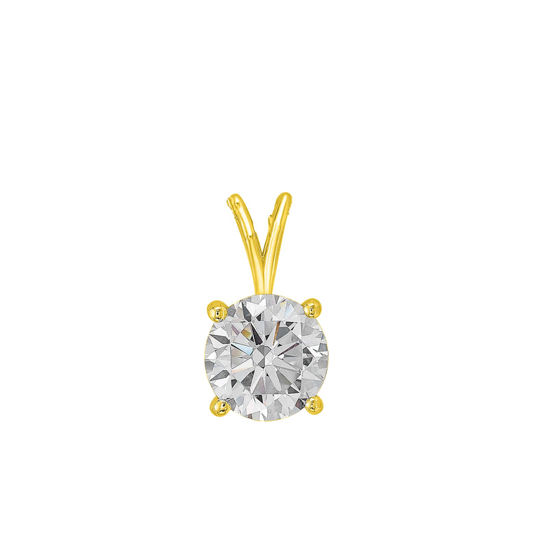 925 Sterling Silver CZ Solitaire Pendant | Minimalist Jewelry Gift