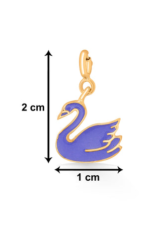 Nipura 925 Sterling Silver Purple Swan Charm Pendant(without chain)