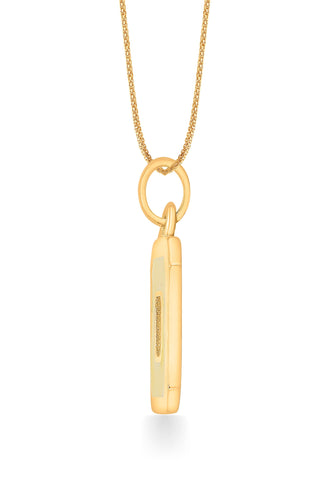 Nipura 925 Sterling Silver Yellow Squares- Golden Necklace and Earrings Set