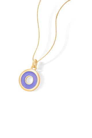 Nipura 925 Sterling Silver Purple Circles Pendant- Golden(without chain)