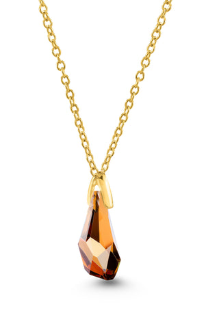 Nipura Certified 925 Sterling Silver Austrian Crystal Teardrop Pendant Earrings Set