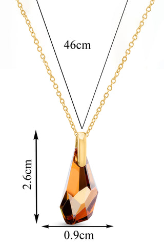 Nipura Certified 925 Sterling Silver Austrian Crystal Teardrop Pendant Earrings Set