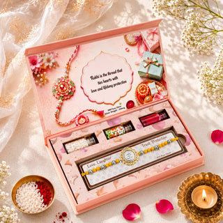 250 MG Pure Silver Om Rakhi Box