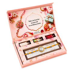 250 MG Pure Silver Om Rakhi Box