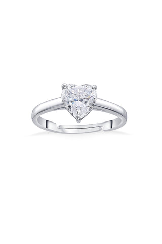 Nipura 925 Sterling Sliver Heart Zircon Classic Ring