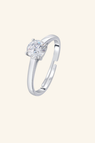 Nipura 925 Sterling Silver Zircon Solitaire Classic Ring