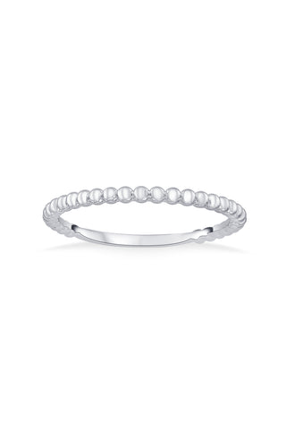 Nipura 925 Sterling Silver Beaded Band Ring