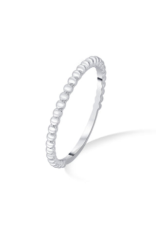 Nipura 925 Sterling Silver Beaded Band Ring