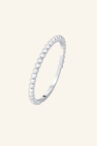 Nipura 925 Sterling Silver Beaded Band Ring