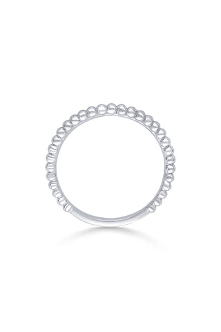 Nipura 925 Sterling Silver Beaded Band Ring