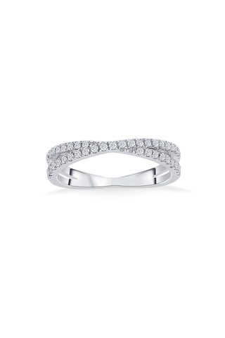 Nipura 925 Sterling Silver Crisscross Cuff Ring