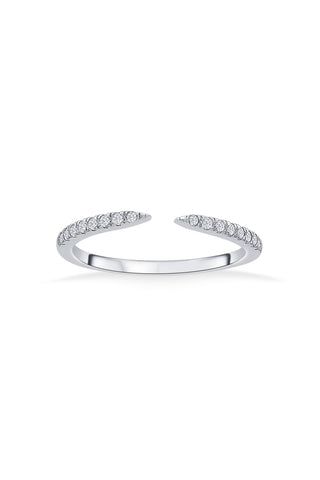 Nipura 925 Sterling Silver Sparkle Split Cuff Ring