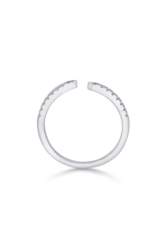 Nipura 925 Sterling Silver Sparkle Split Cuff Ring