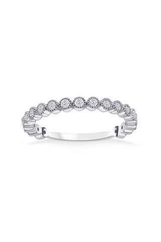 Nipura 925 Sterling Silver Half-Eternity Zircon Band Ring