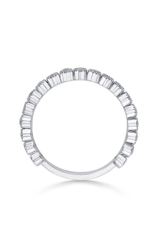 Nipura 925 Sterling Silver Half-Eternity Zircon Band Ring