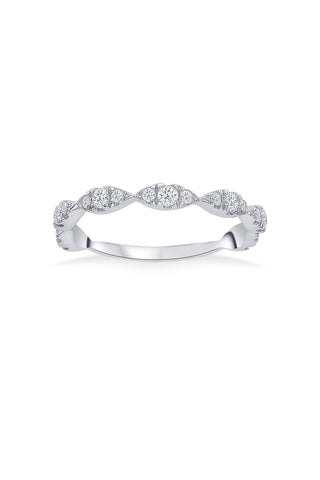 Nipura 925 Sterling Silver Zircon Radiance Loop Stackable Ring