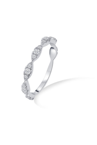 Nipura 925 Sterling Silver Zircon Radiance Loop Stackable Ring