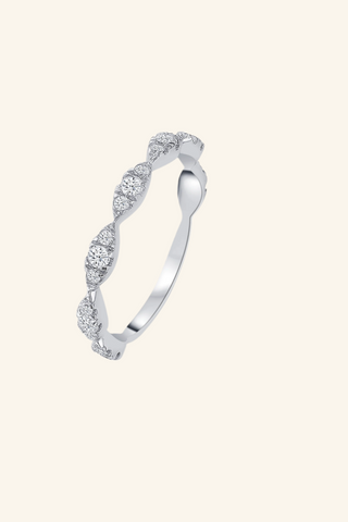 Nipura 925 Sterling Silver Zircon Radiance Loop Stackable Ring