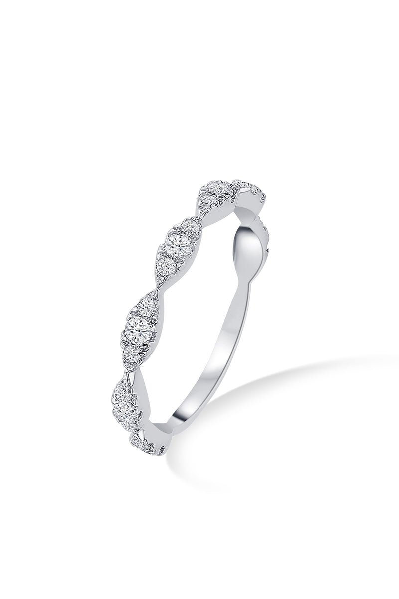 Nipura 925 Sterling Silver Zircon Radiance Loop Stackable Ring