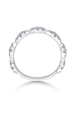 Nipura 925 Sterling Silver Zircon Radiance Loop Stackable Ring