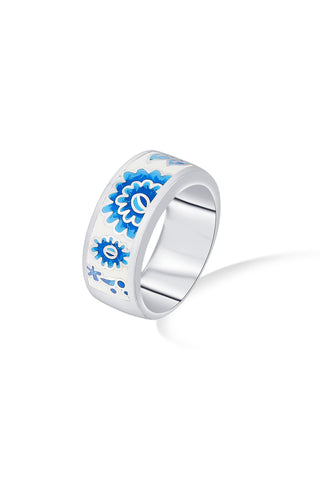 Nipura 925 Sterling Silver Colour Pop Blue Enamel