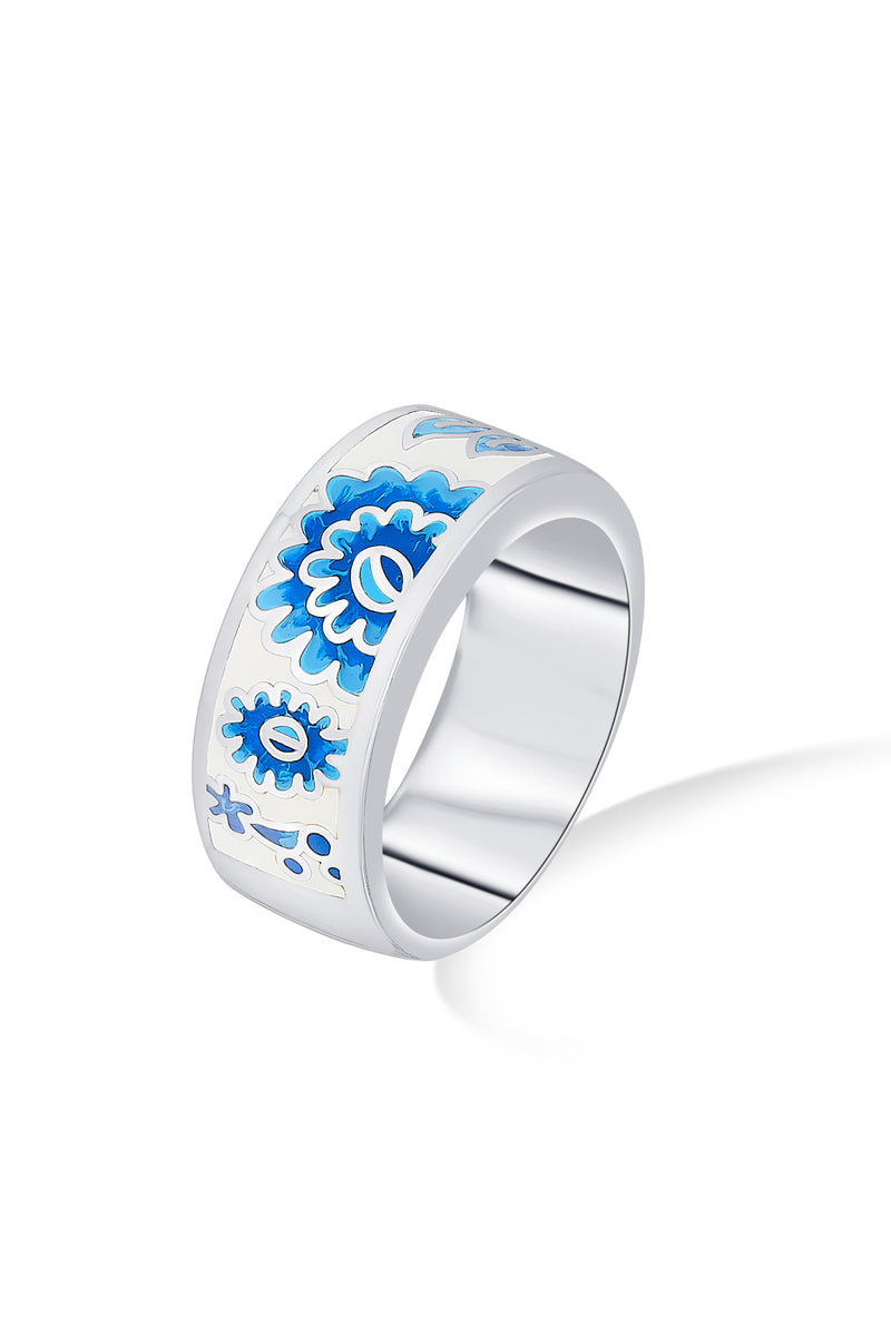 Nipura 925 Sterling Silver Colour Pop Blue Enamel