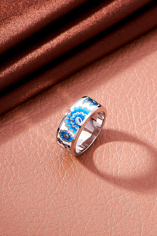 Nipura 925 Sterling Silver Colour Pop Blue Enamel