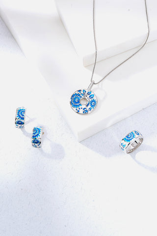 Nipura 925 Sterling Silver Colour Pop Blue Enamel