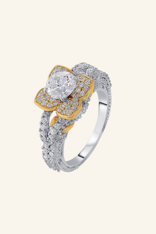 Nipura 925 Sterling Silver Golden Bloom Ring