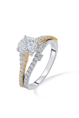 Nipura 925 Sterling Silver Two-in-One Solitaire Ring
