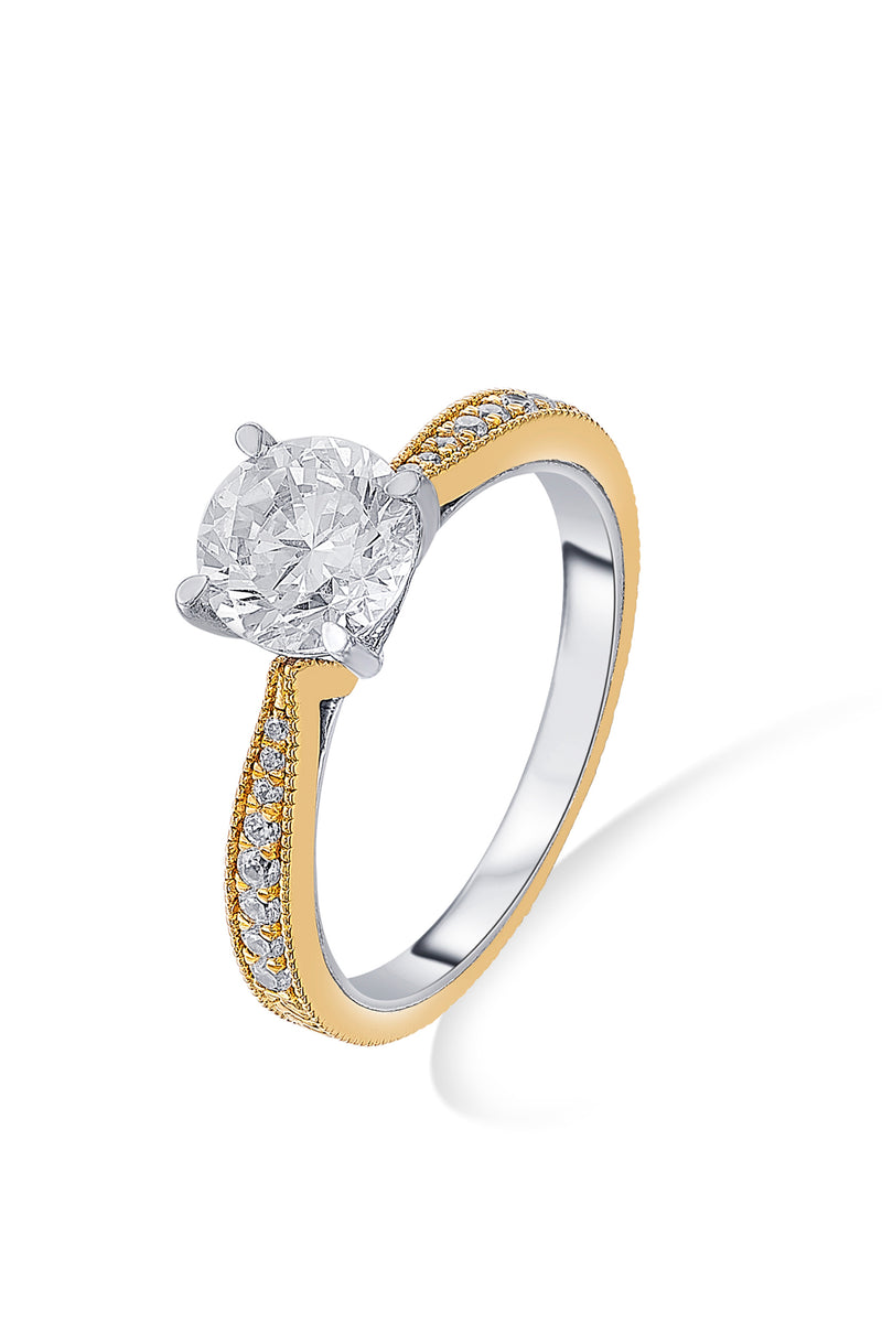 Nipura 925 Sterling Silver Angelix Solitaire Ring